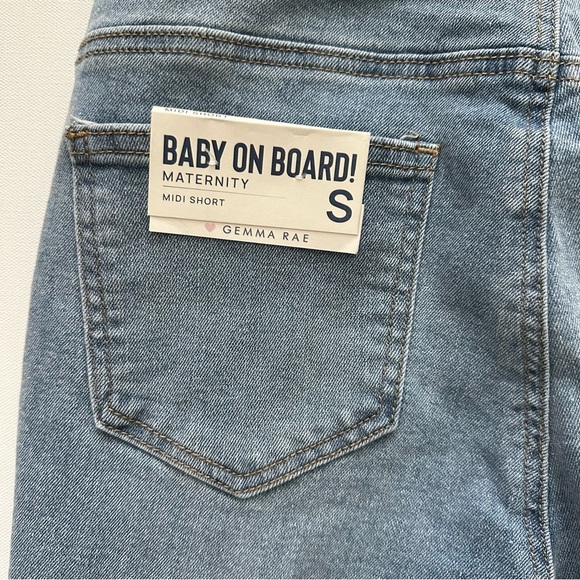 Gemma Rae Women’s Maternity Midi Short Ankle Jeans Size S - Picture 9 of 14